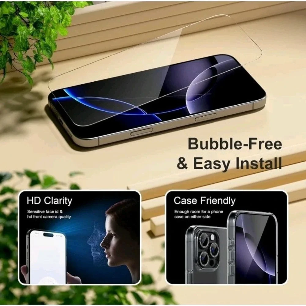 beuxece 3 Pack for iPhone 16 Pro Screen Protector 6.3